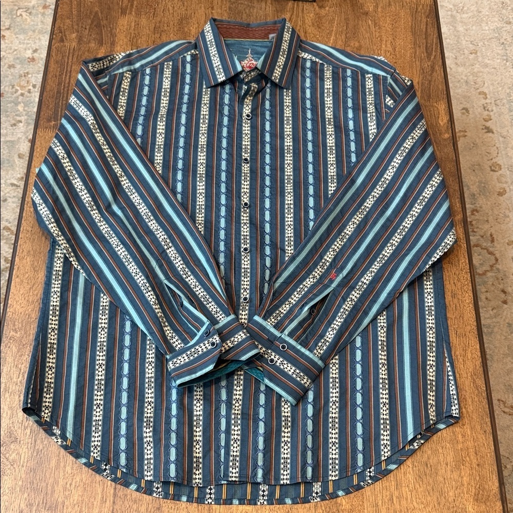 Robert Graham Multicolor Striped Men's Shirt